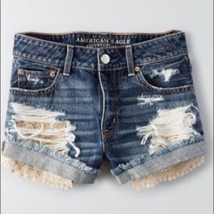 american eagle high waisted festival shorts